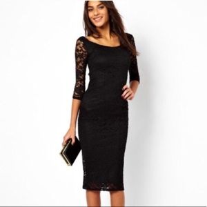 ASOS black lace dress